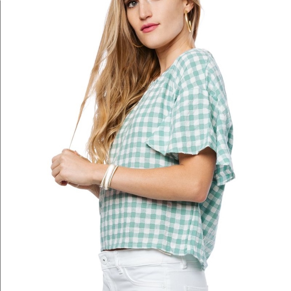 Minkpink Sage Gingham Top - Picture 4 of 8